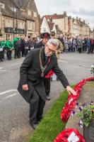 President Ian Hodgson lays a wreath at Chipping Sodbury War Memorial